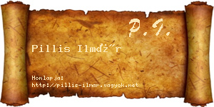 Pillis Ilmár névjegykártya